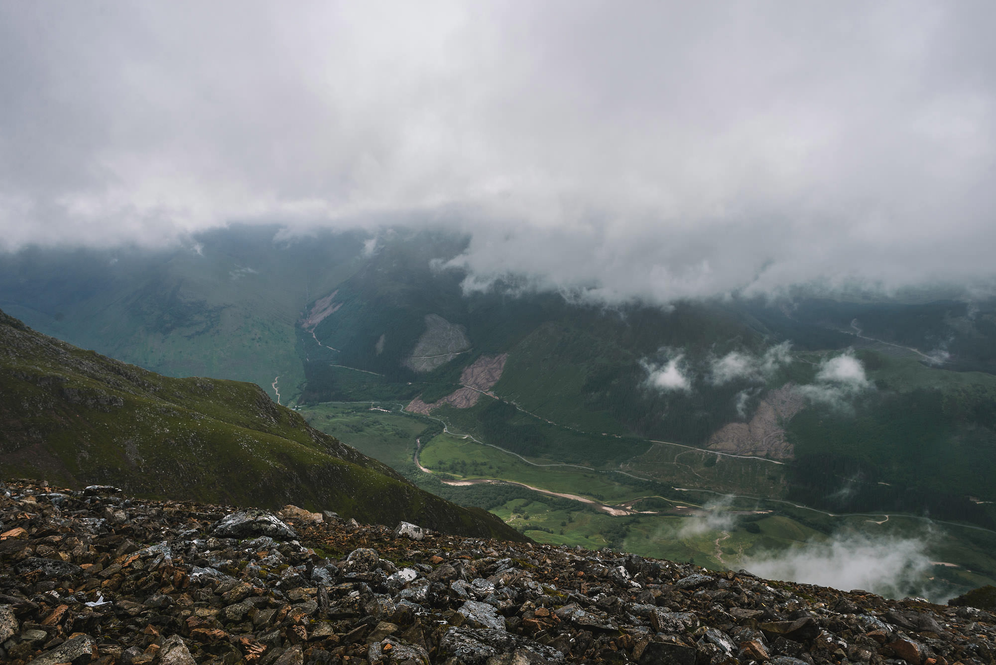 Landscape photograph at cloud level 