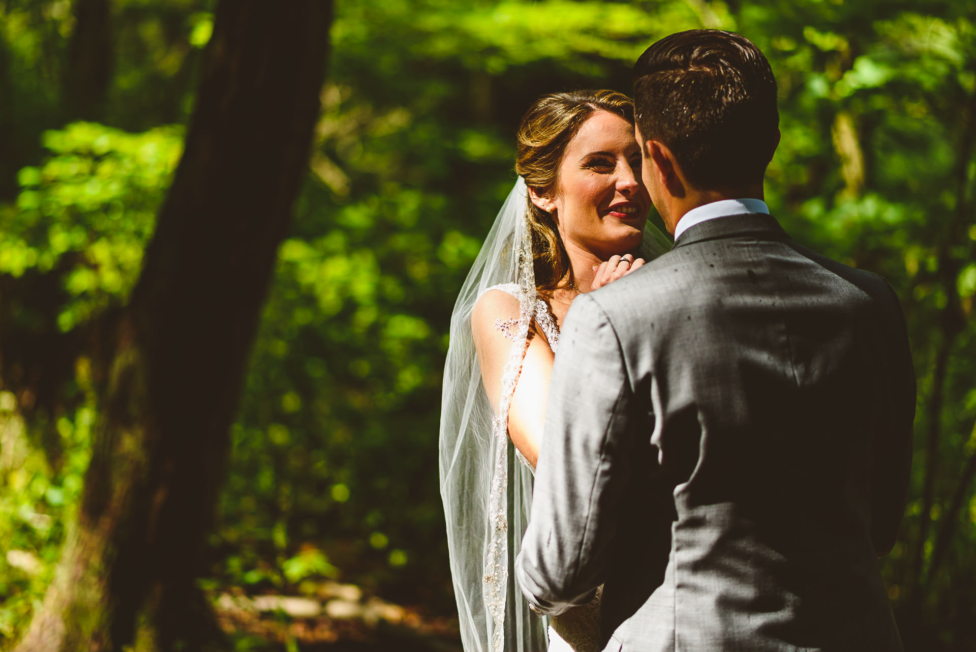 First look between couple 
